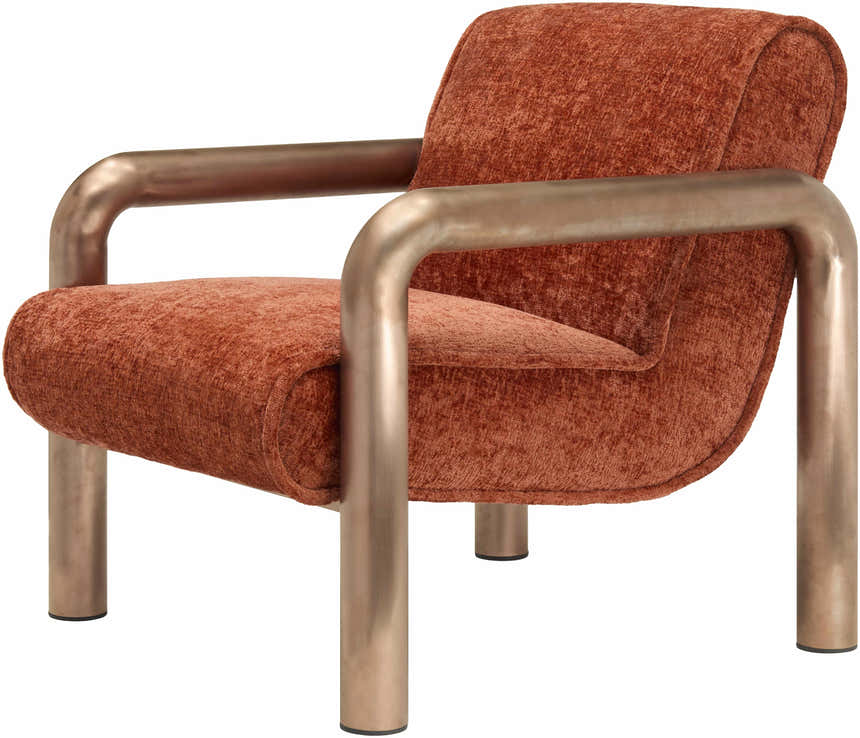 Brezolles Burnt Orange Accent Chair