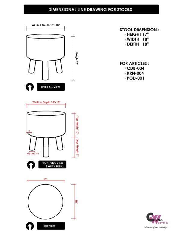 Biay Stool Ottoman - Clearance