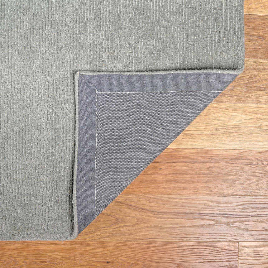 Made to Order Custom Size Brockton Solid Wool Area Light Gray Rug