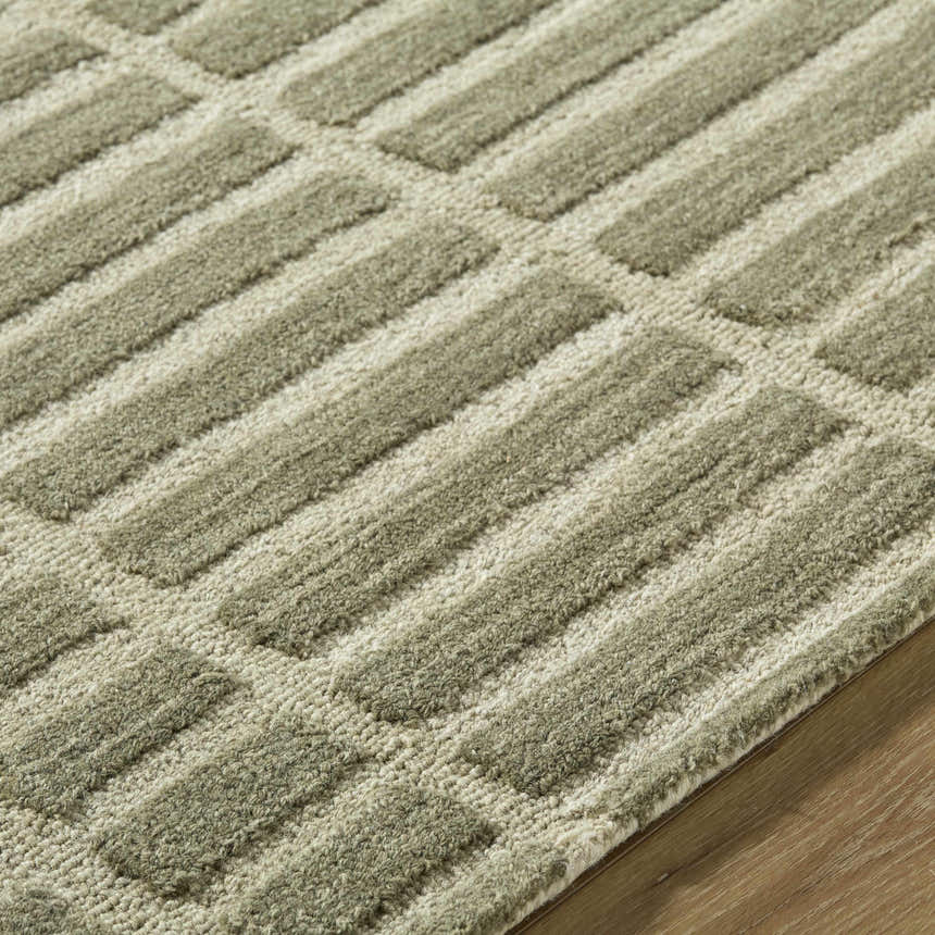 Made to Order Custom Size Bendek Olive Area Rug