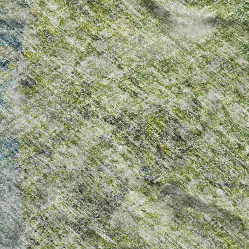 Close-up of the Dalyn Luxury Boca BO11 Aloe Washable Area Rug. Features a textured aloe and taupe casual design.