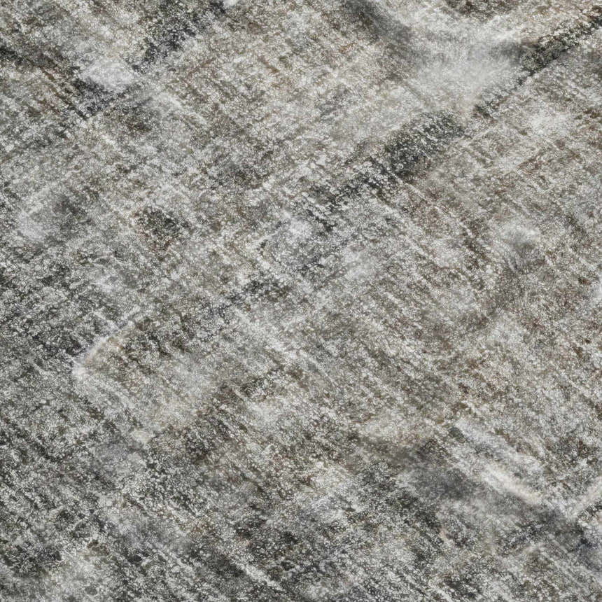 Close-up of the Dalyn Luxury Boca BO2 Gray Washable Area Rug. Features beige, chestnut, fudge, and taupe tones.