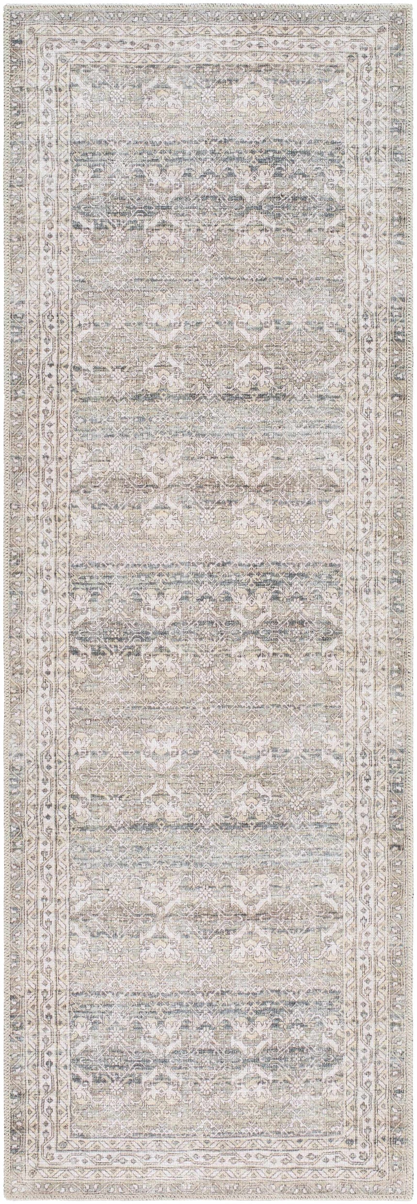 Billie Vintage Flat Pile Washable Rug