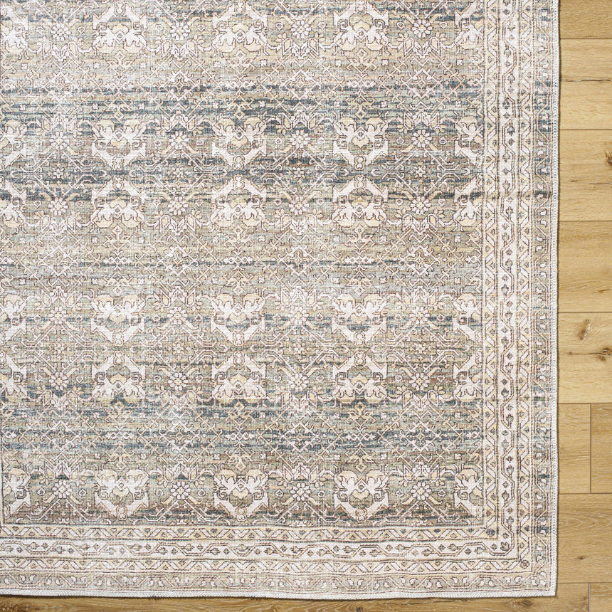 Billie Vintage Flat Pile Washable Rug