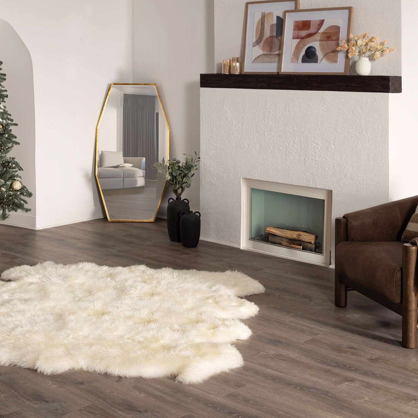 Premium White Soft Sheepskin Rug