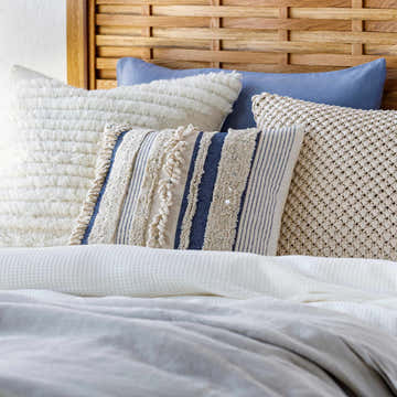 Braintree Striped Textured Throw Pillow