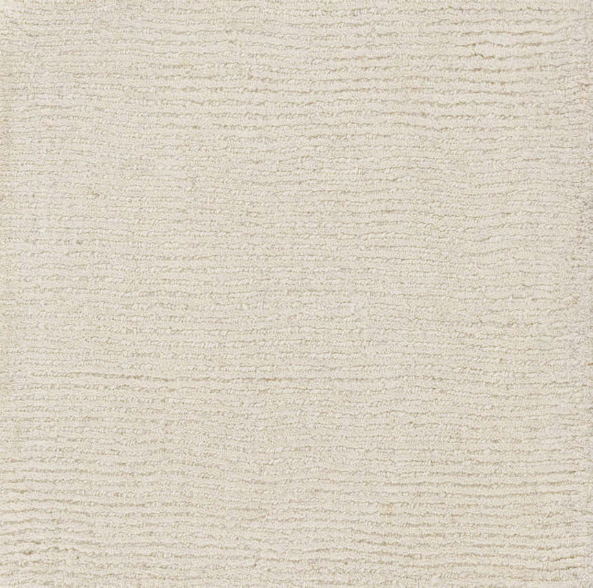 Made to Order Custom Size Brockton Solid Wool Light Beige Area Rug
