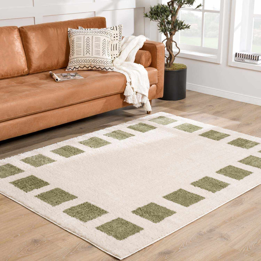 Beynon Green Washable Area Rug