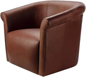Bisignano Brown Swivel Chair - Clearance