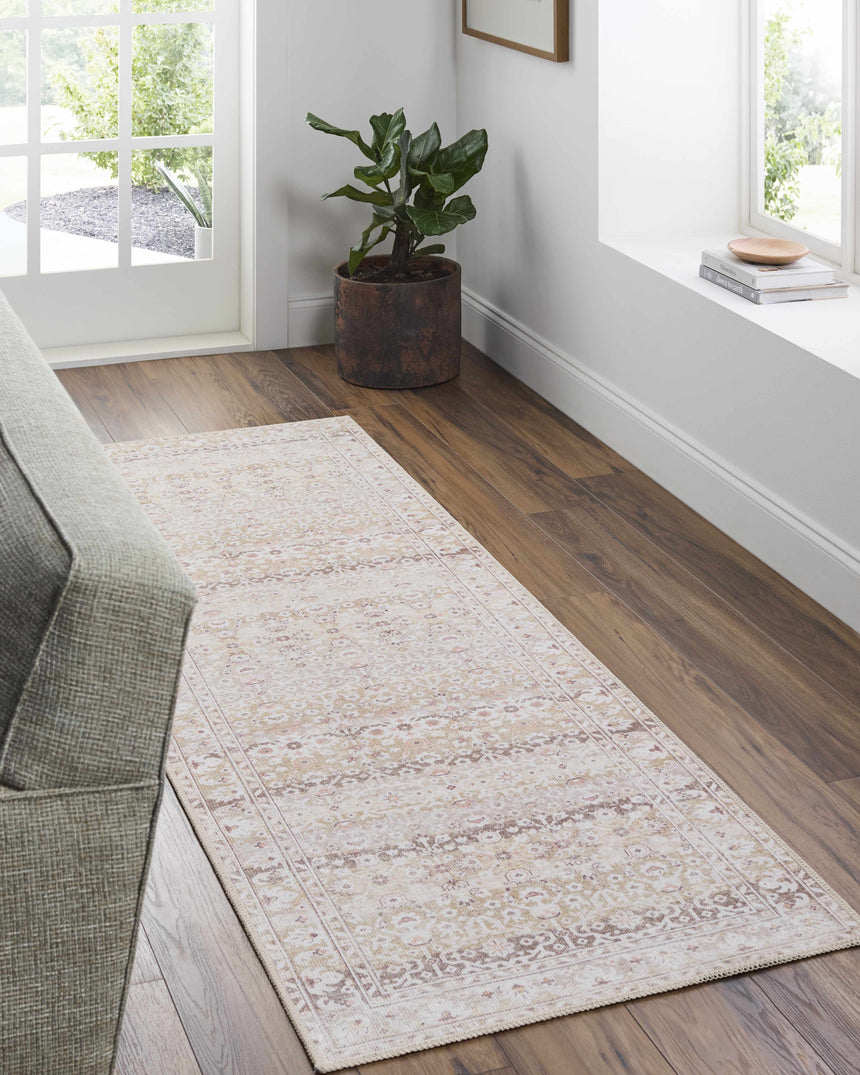 Bienna Vintage Flat Pile Washable Rug