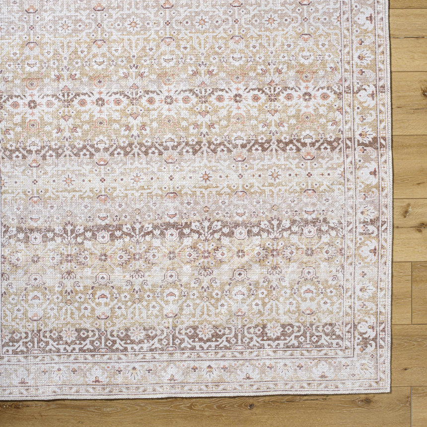 Bienna Vintage Flat Pile Washable Rug