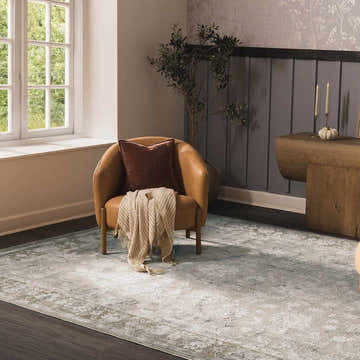 Kerem Cream Thick Luxe Damask Rug