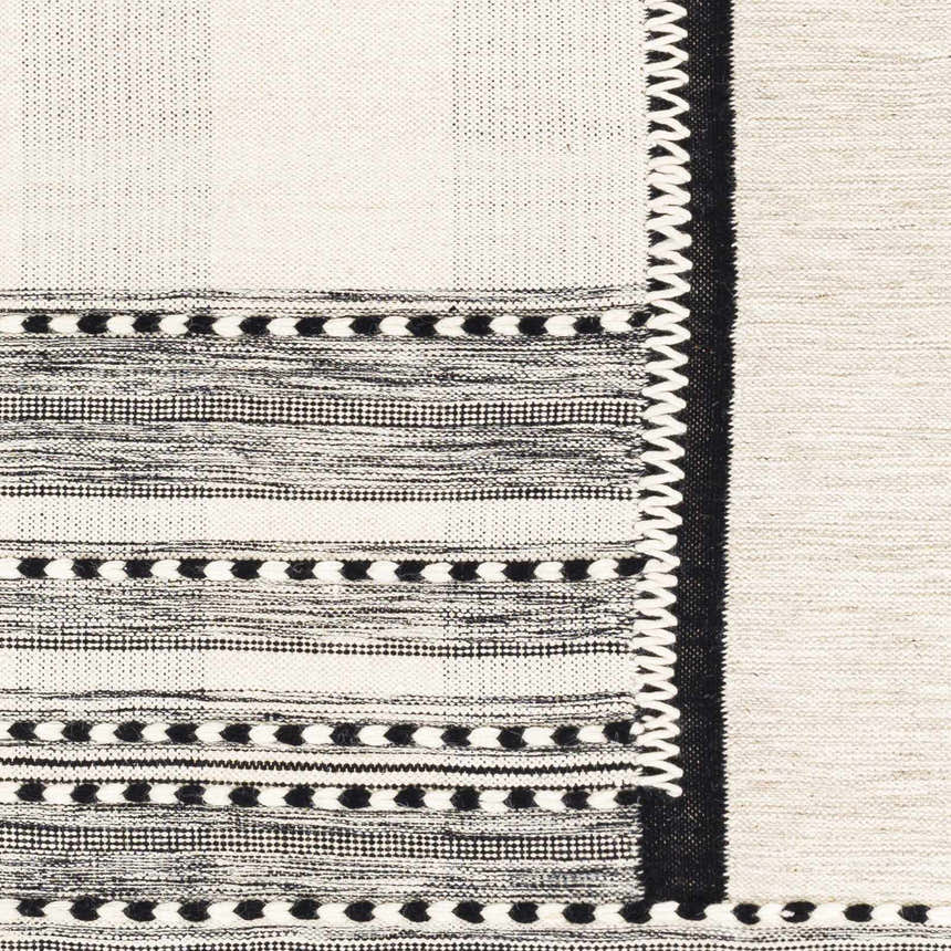Sample Cream Cabagan Wool Braided Tassel Area Rug