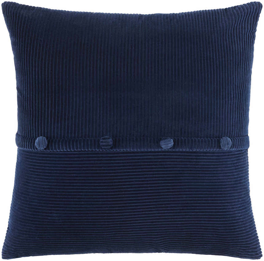 Midbl Blue Cotton Throw Pillow