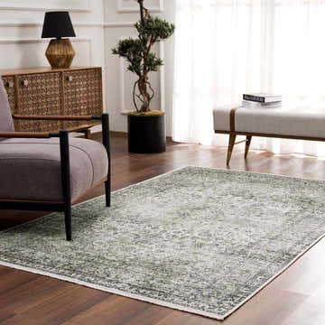 Green Holi-4604 Washable Area Rug