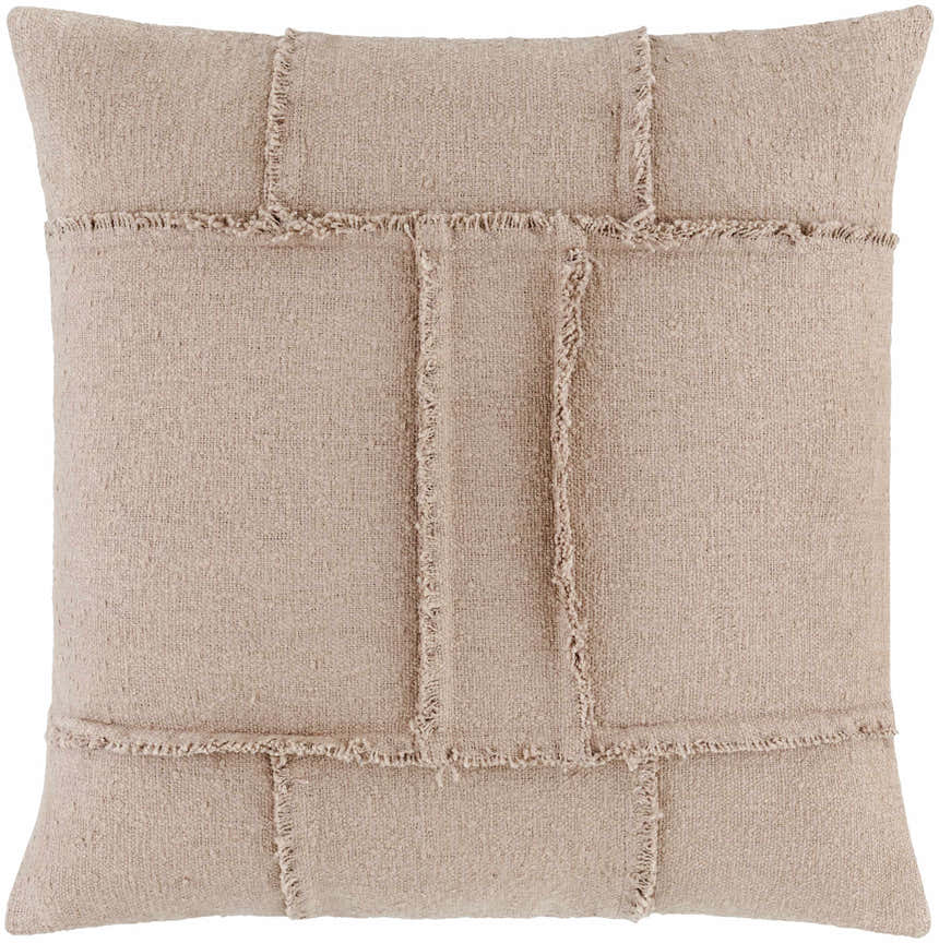 Vabu Brown Cotton Throw Pillow