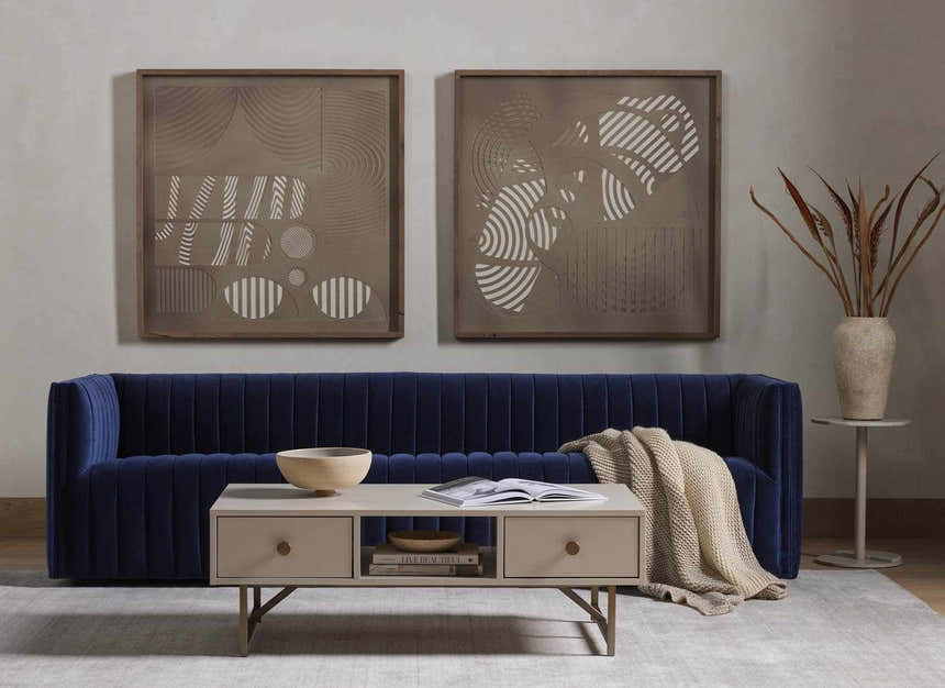 Four Hands Navy Grayson Sofa
