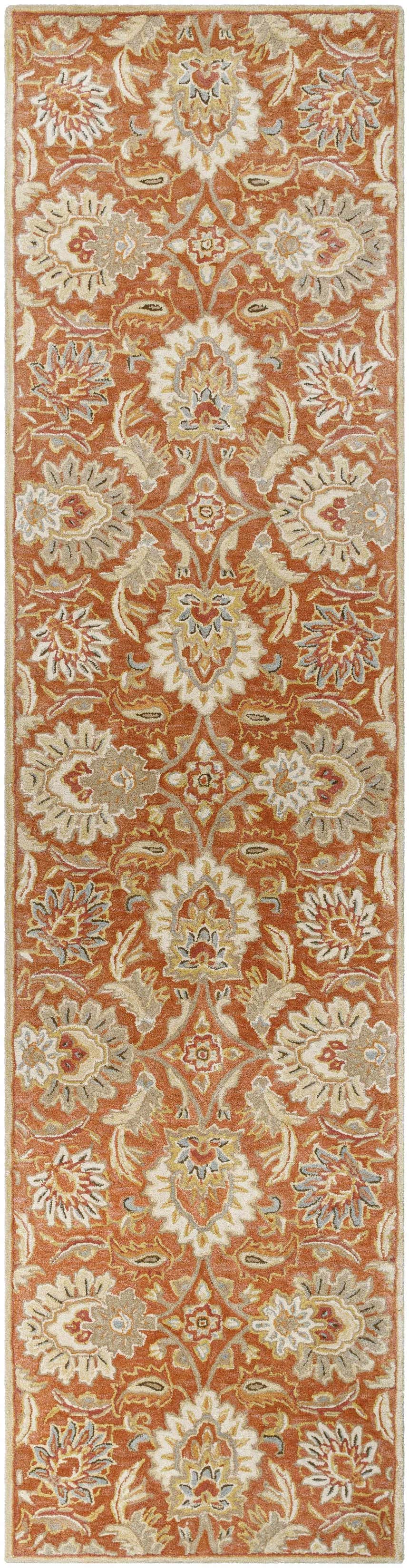 Made to Order Custom Size Chesterton Hand Tufted Orange 1112 Area Rug