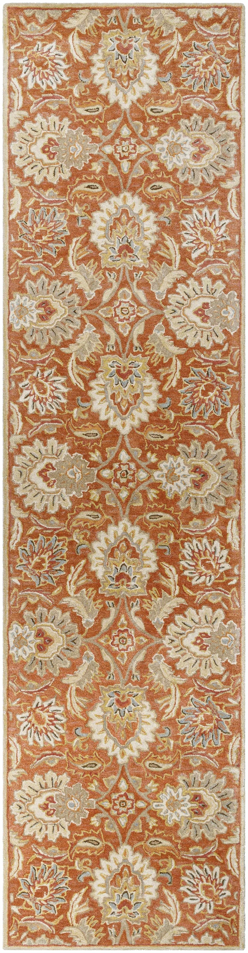 Made to Order Custom Size Chesterton Hand Tufted Orange 1112 Area Rug