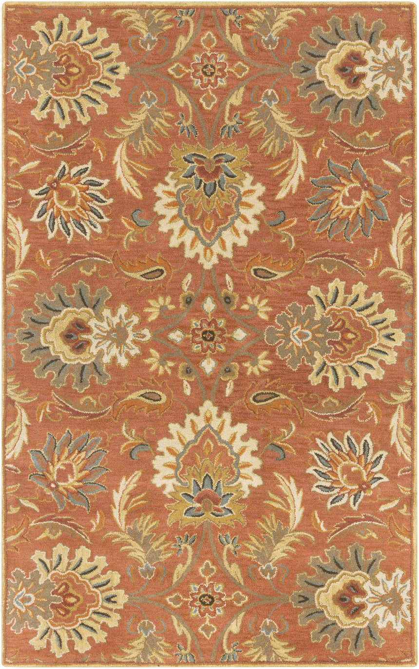 Made to Order Custom Size Chesterton Hand Tufted Orange 1112 Area Rug