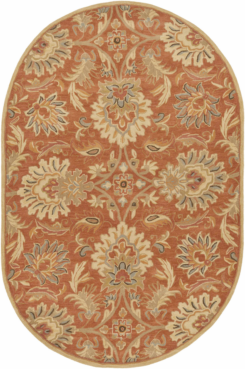 Made to Order Custom Size Chesterton Hand Tufted Orange 1112 Area Rug