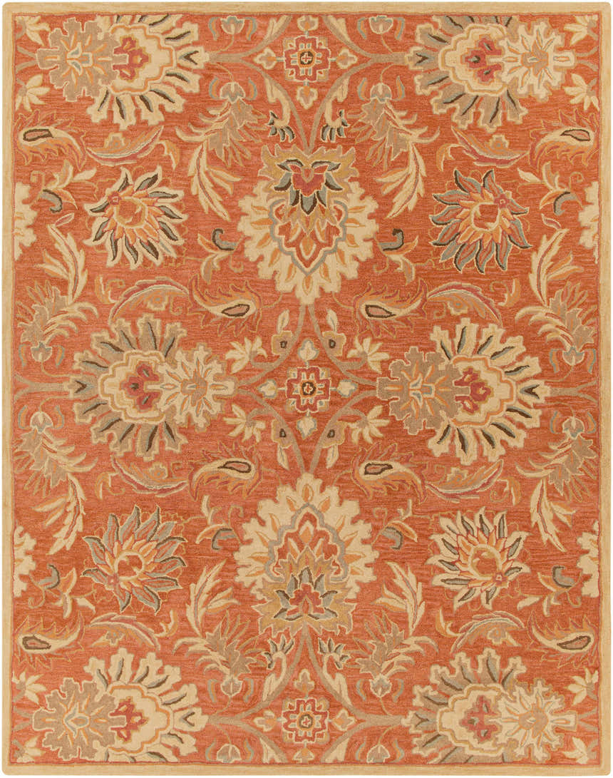 Made to Order Custom Size Chesterton Hand Tufted Orange 1112 Area Rug