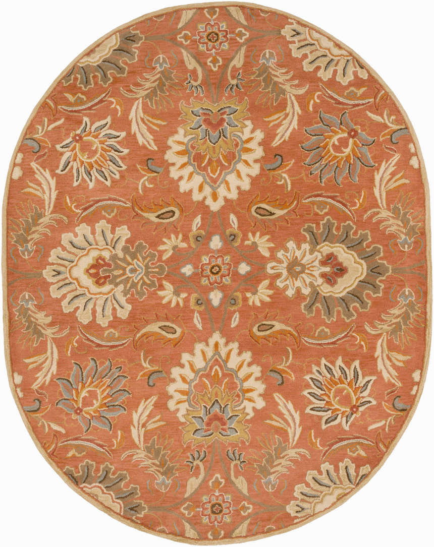Made to Order Custom Size Chesterton Hand Tufted Orange 1112 Area Rug