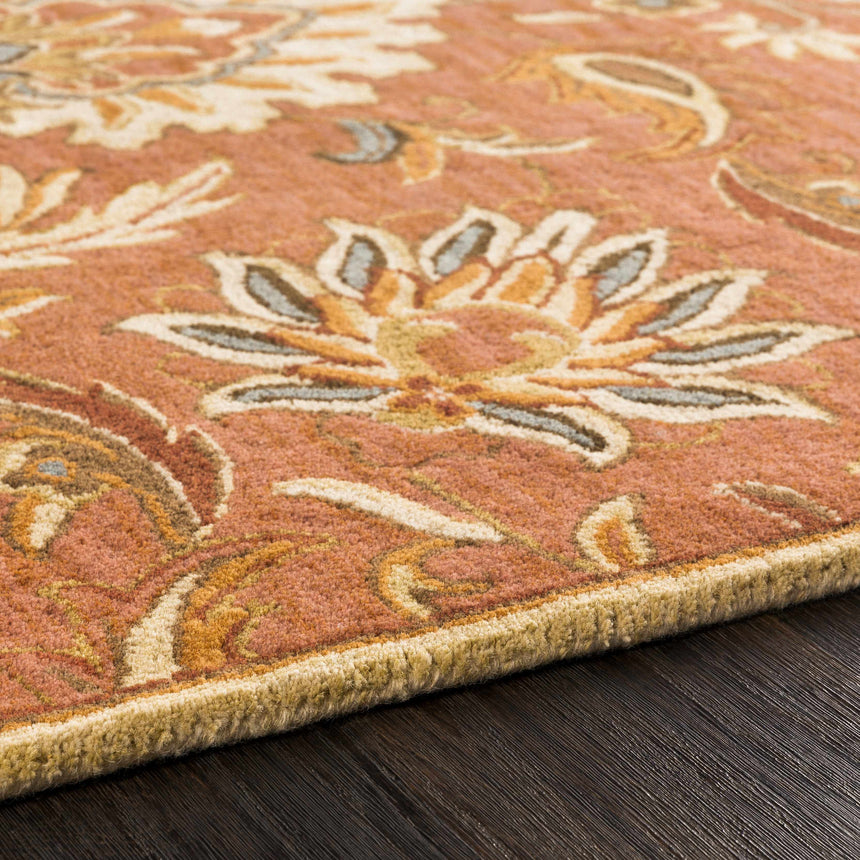 Made to Order Custom Size Chesterton Hand Tufted Orange 1112 Area Rug