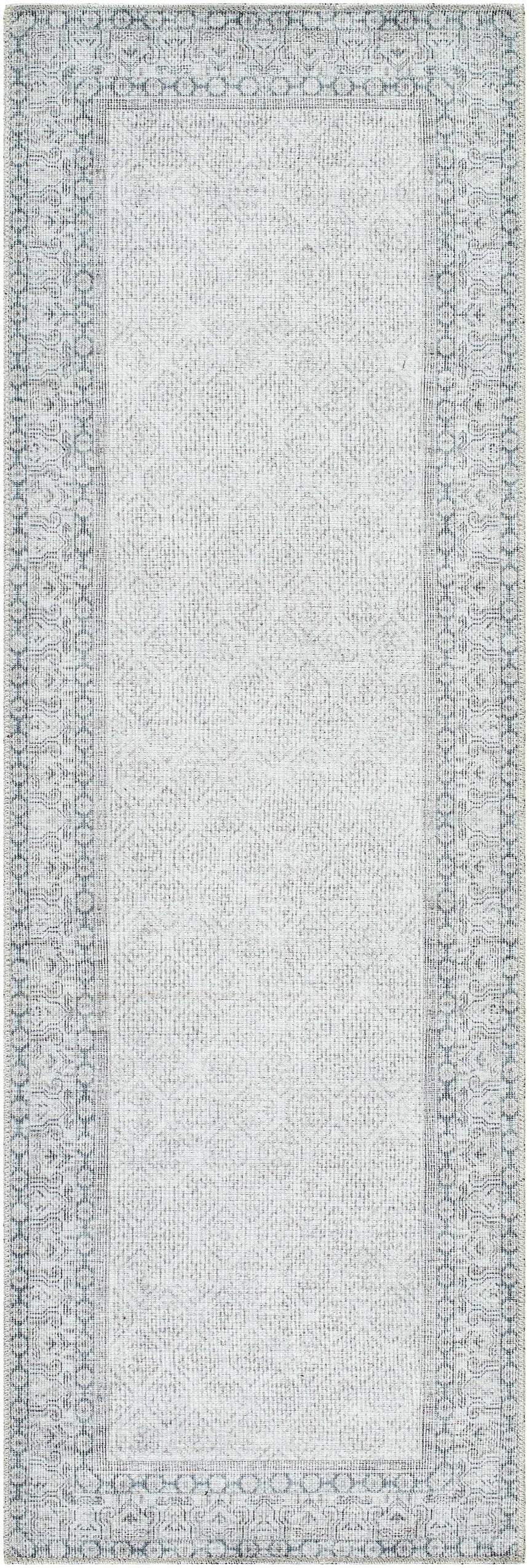 Rainier Cottage Border Gray Washable Rug | Our PNW Home X Livabliss