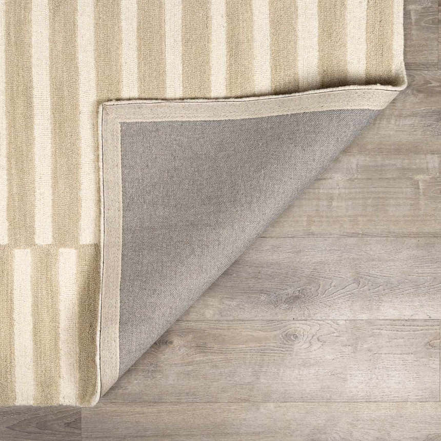 Made to Order Custom Size Idaho Broken-Striped Beige Area Rug | Our PNW Home X Livabliss