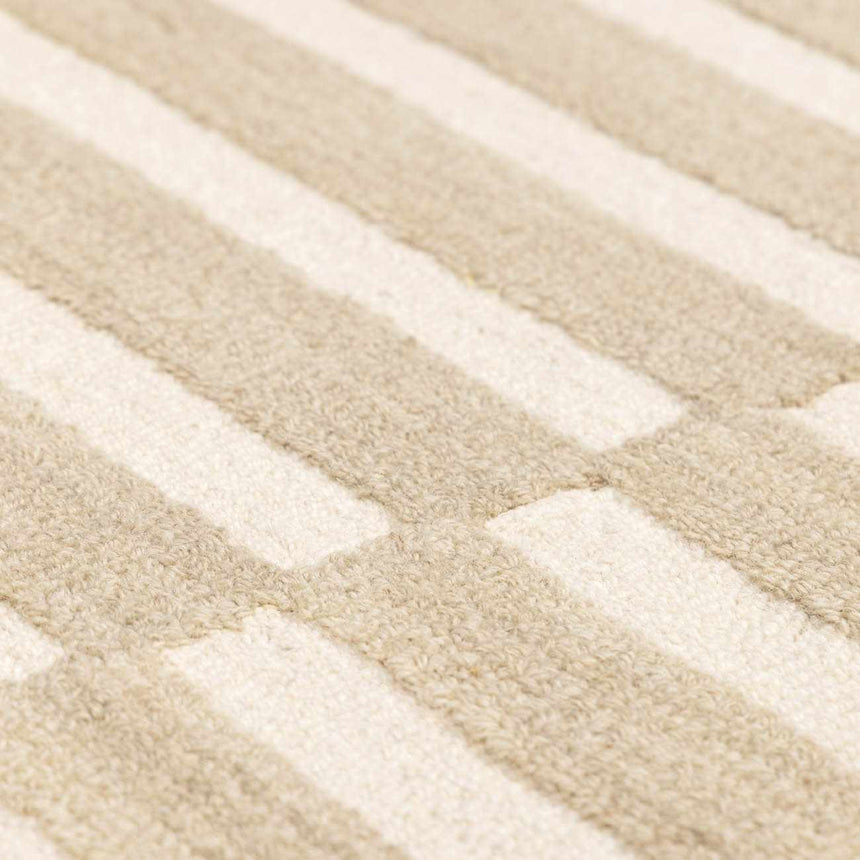 Idaho Broken-Striped Beige Area Rug | Our PNW Home X Livabliss