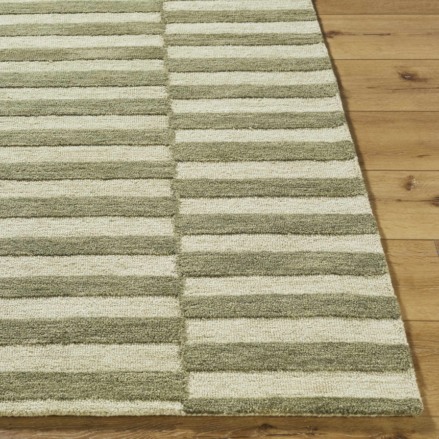 Idaho Broken-Striped Green Area Rug | Our PNW Home X Livabliss