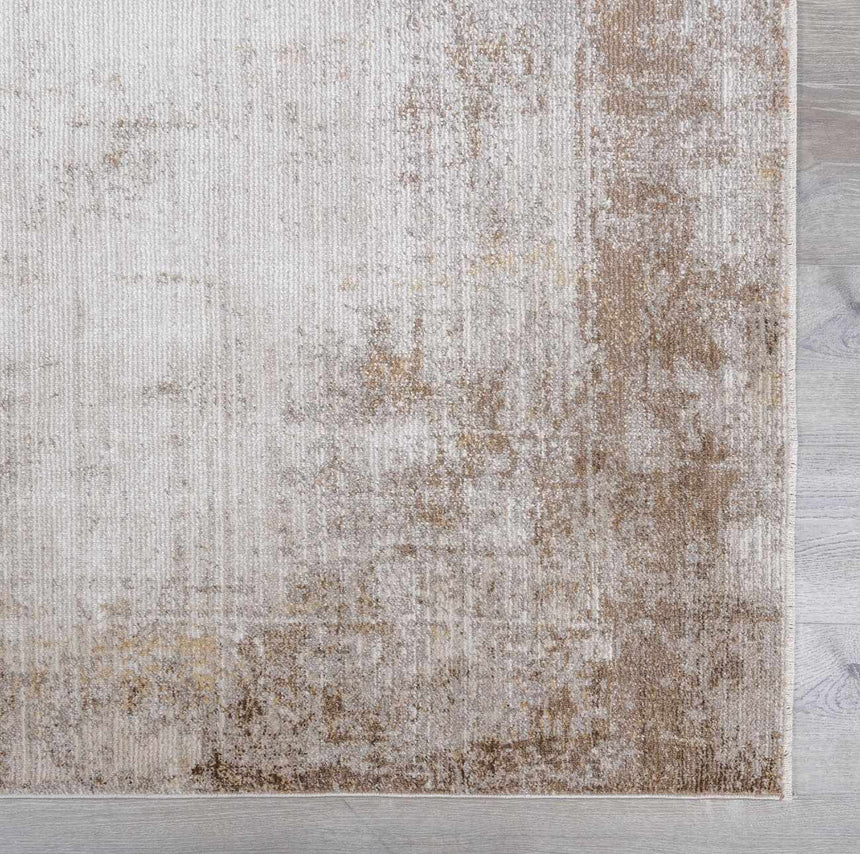 Galey Alix x Livabliss Abstract Modern Marble Cream/Dark Brown Myrtle Avenue IV Area Rug