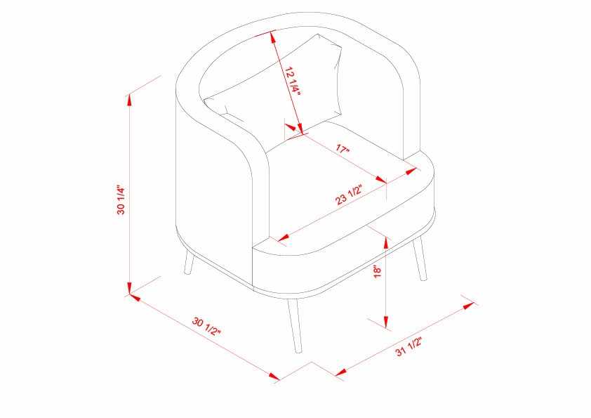 Courtisols Modern Curved Gray Accent Chair