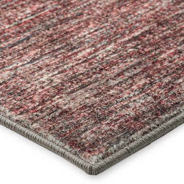 Close-up of Dalyn Ciara CR1 Merlot rug showing texture and colors: burgundy, chestnut, ivory, taupe.