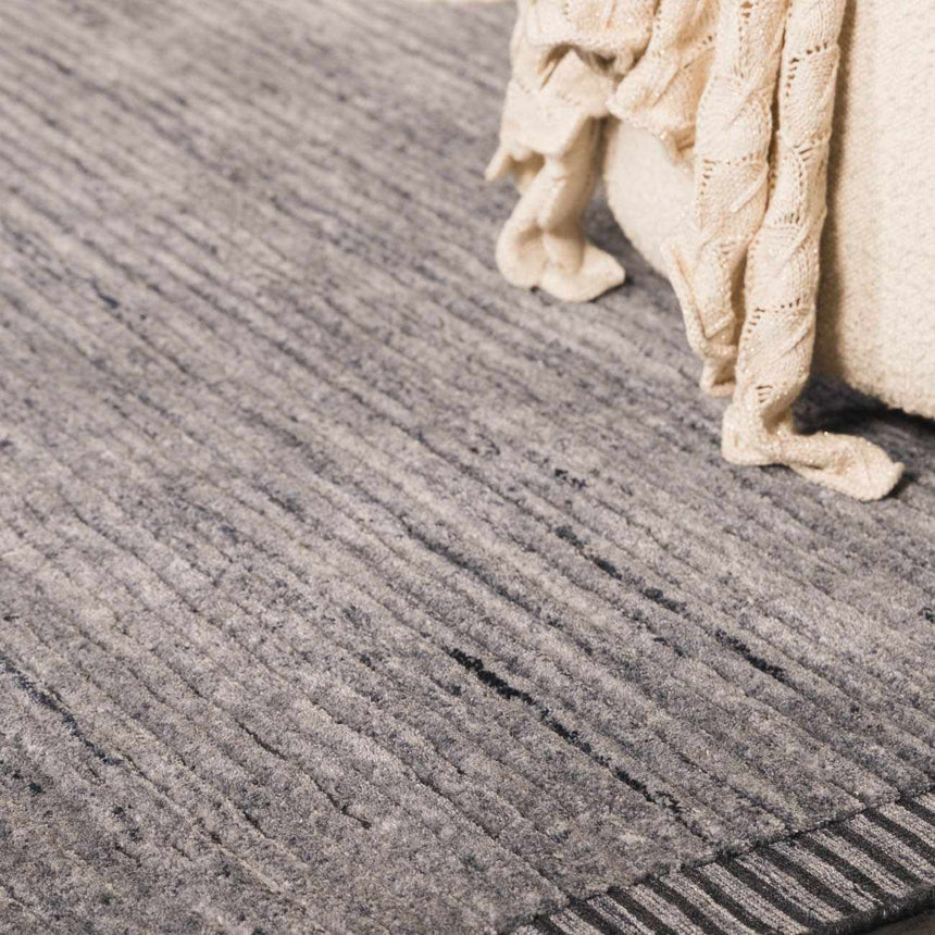 Creda Luxe Navy Hand Knotted Area Rug