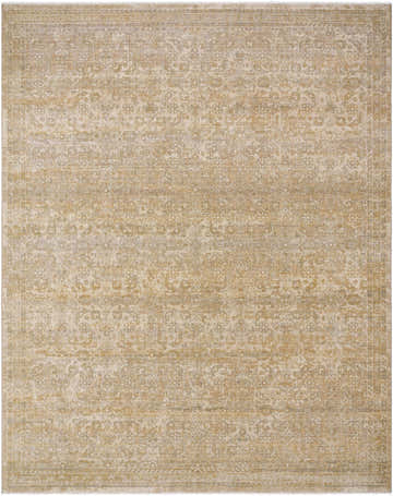 Close-up of the Riley Beige Area Rug. Hand-crafted wool rug in beige and tan with a traditional, intricate pattern. Design-Rectangle-710910