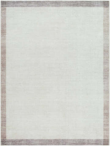 Close-up of Olympic Machine Woven PNW Home x LIVABLISS PNWOL-2306 Area Rug, beige center with dark brown border. Design-Rectangle-537