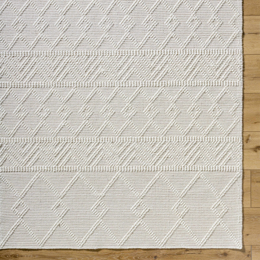 Caelum White Wool-Blend Rug
