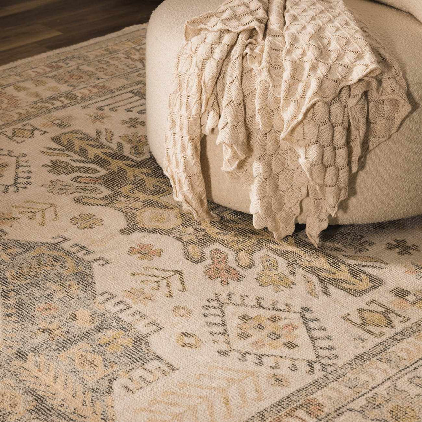 Chaela Ivory & Olive Area Rug