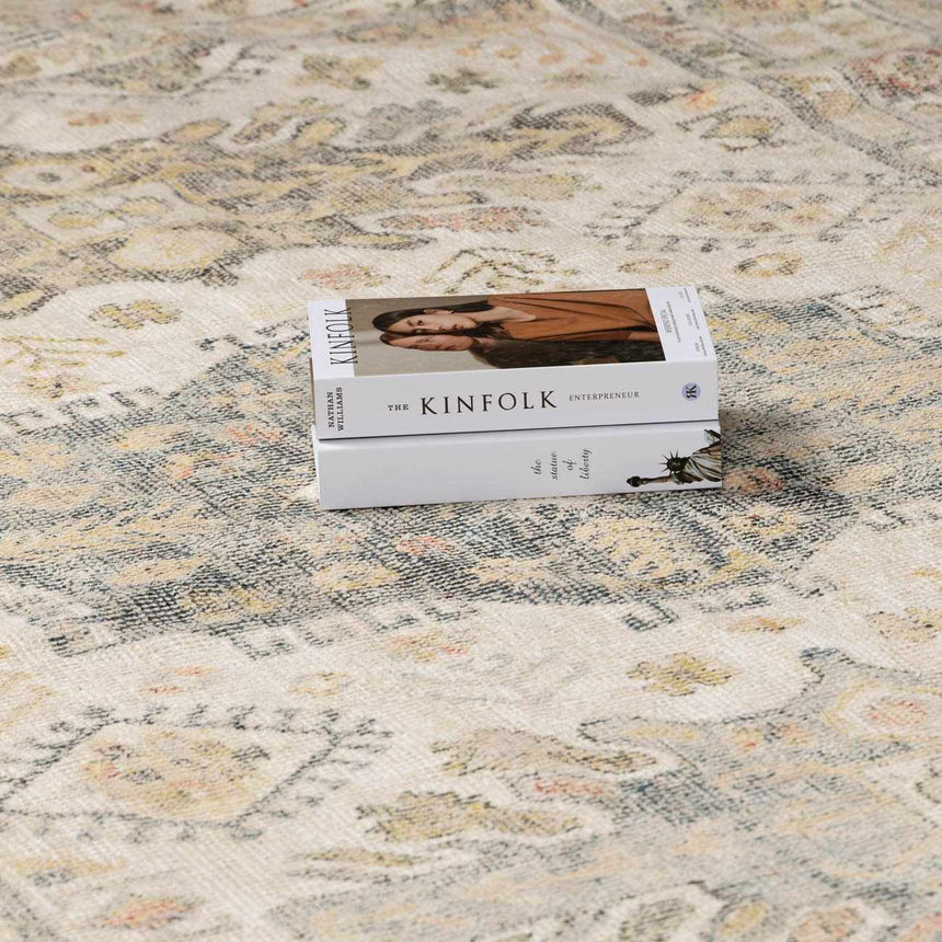 Chaela Ivory & Olive Area Rug