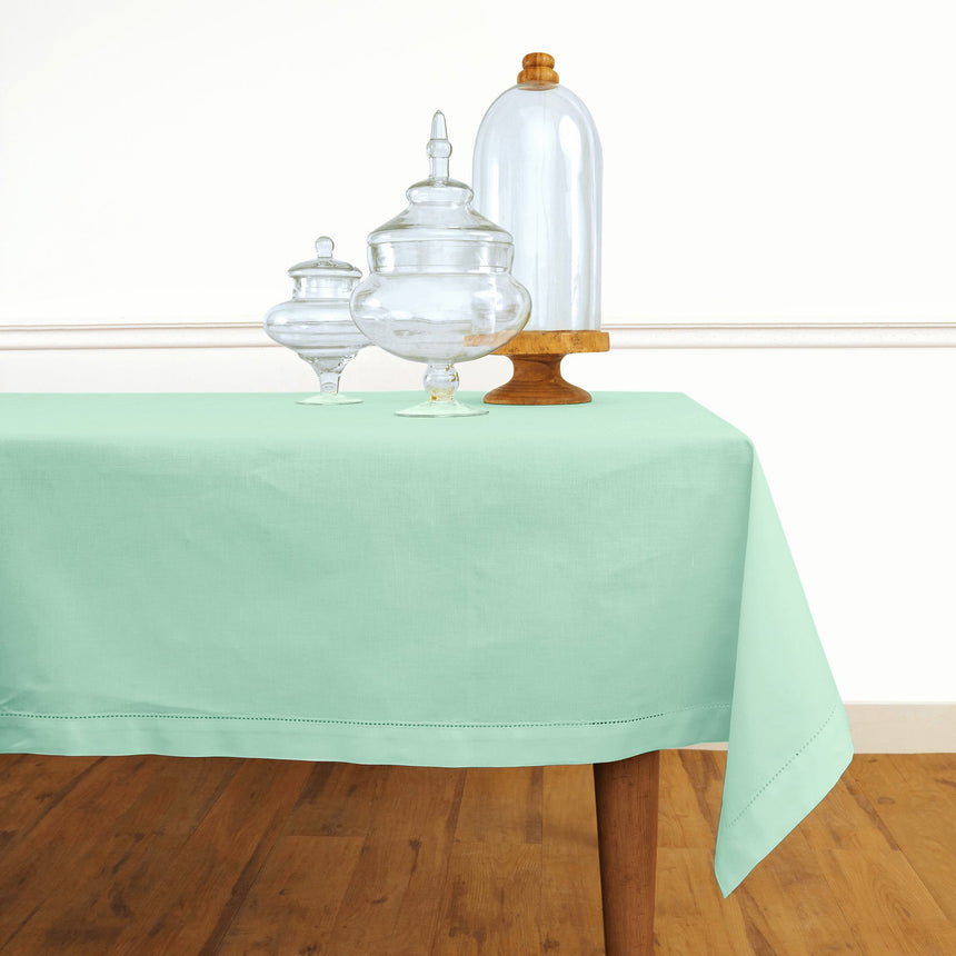 Cotton Linen Hemstitch Tablecloth