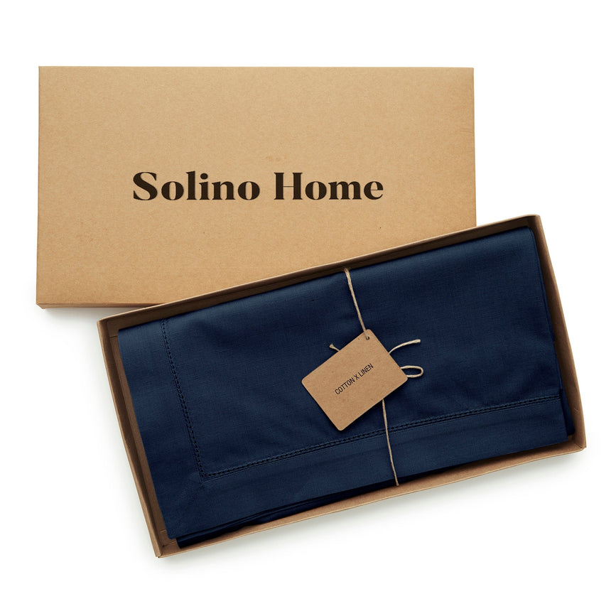 Cotton Linen Hemstitch Tablecloth