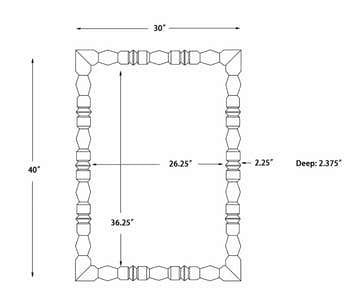 Wehai Dark Brown Wood Mirror