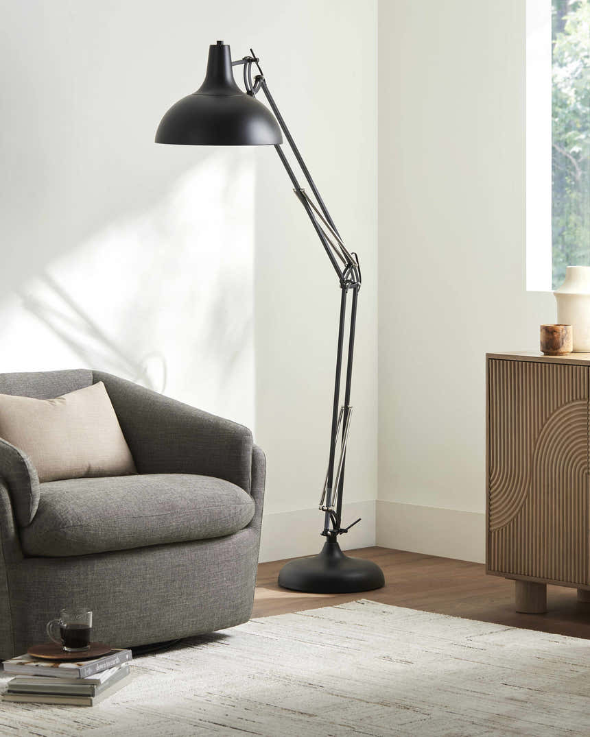 Indergarh Black Floor Lamp