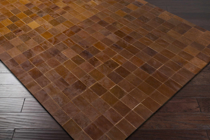 Denizli Brown Hand Crafted Cut and Sew Custom Rug