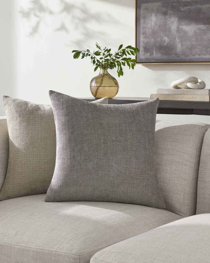 Aeneas Taupe Throw Pillow