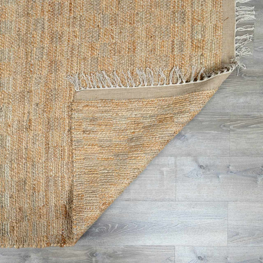 Lonut Checkered Jute Area Rug - Promo