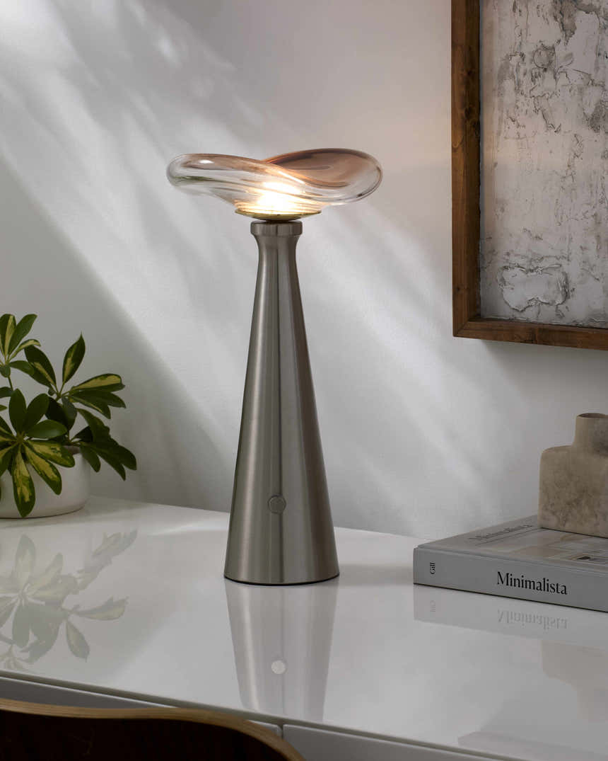 Dinteloord Metallic - Nickel Table Lamp