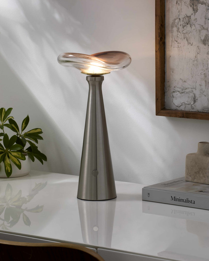 Dinteloord Metallic - Nickel Table Lamp